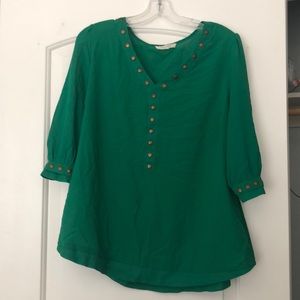 Emerald green top from 41 Hawthorne